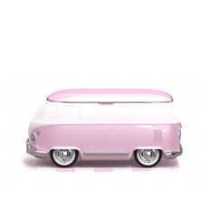 Pulitore automatico per occhiali ad ultrasuoni portatili a forma di bus (rosa)