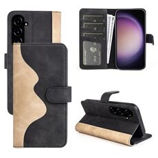 Per Samsung Galaxy S23 FE 5G Custodia per cellulare in pelle con cuciture orizzontali (nero)