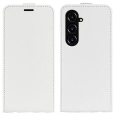 Per Samsung Galaxy S23 FE 5G R64 Custodia per telefono in pelle a conchiglia verticale Texture (bianca)