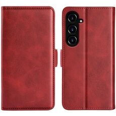 Per Samsung Galaxy S23 FE 5G Custodia per telefono orizzontale in pelle con fibbia magnetica a doppio lato (rosso)