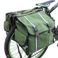 Borsa da moto zaino da sella per bicicletta in tela impermeabile (verde)