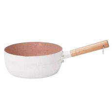 18 cm senza coperchio bollire spaghetti istantanei padella antiaderente integratore alimentare per bambini padella maifan pietra piccola pentola per il latte (bianco)