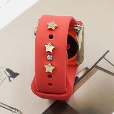 Fibbia decorativa con cinturino in silicone con cinturino in silicone da 3 pezzi, stile: un pentagramma di diamanti