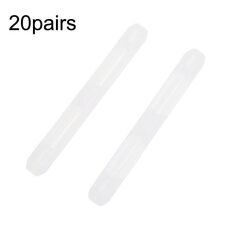 20 paia Occhiali antiscivolo in silicone Copertura del piede Telaio Specchio Gamba Decompressione Manicotto in gomma antiallergico antigoccia (bianco)