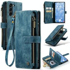 Custodia multifunzionale in pelle per Samsung Galaxy S23 5G CaseMe C30 (blu)