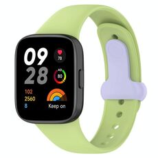 Per Redmi Watch 3 cinturino in silicone con bottone a chiodo (Limme + viola chiaro)