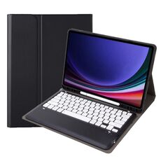 Per Samsung Galaxy Tab S9 + A810B Custodia per tablet in pelle con tastiera Bluetooth rimovibile (nero + bianco)