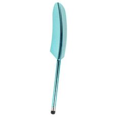 Penna stilo con piuma elettrolitica (azzurro)