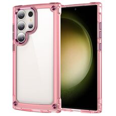 Custodia per Samsung Galaxy S22 Ultra 5G Skin Feel TPU + PC (rosa trasparente)