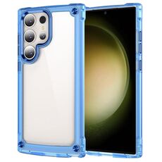 Custodia per Samsung Galaxy S22 Ultra 5G Skin Feel TPU + PC (blu trasparente)