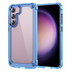 Per Samsung Galaxy S22+ 5G Skin Feel Custodia in TPU + PC (blu trasparente)