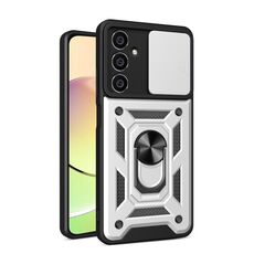 Per Samsung Galaxy S23 FE 5G Cover per fotocamera scorrevole Design Custodia per telefono TPU + PC (argento)