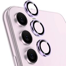 Per Samsung Galaxy S23 / S23+ 5G NORTHJO Pellicola protettiva per obiettivo fotocamera in vetro temperato CD Vein Metal Ring Film (viola)