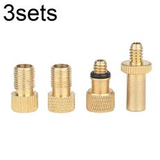 3 set 4 in 1 oro SV/AV/DV Set di adattatori per valvole per biciclette Accessori per pompe a sfera per bici