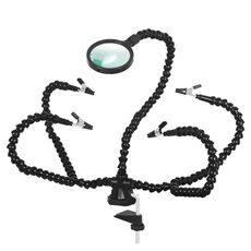 Riparazione del circuito stampato del telefono Cartella fissa Saldatura assistita Strumento di serraggio del modello fai-da-te, stile: 5 artigli + lente d'ingrandimento (nero)