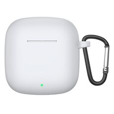 Custodia protettiva per auricolari in silicone antiurto per Huawei Freebuds SE2 con gancio (bianco)