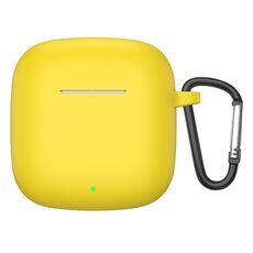 Custodia protettiva per auricolari in silicone antiurto per Huawei Freebuds SE2 con gancio (giallo)