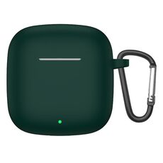 Custodia protettiva per auricolari in silicone antiurto per Huawei Freebuds SE2 con gancio (verde scuro)