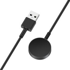 Per Samsung Galaxy Watch 6/6 Classic Porta USB-A Cavo di ricarica per orologio in metallo magnetico (nero)