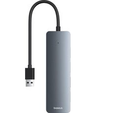 Adattatore HUB Baseus Ultra Joy Series 4 in 1 da USB a USB 3.0x4, lunghezza cavo: 15 cm (grigio siderale)