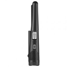 Rilevatore di metalli portatile Display LCD Cacciatore di tesori d'oro con torcia elettrica (nero)