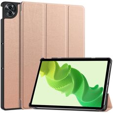 Custodia Smart Tablet in pelle per Realme Pad 2 3 pieghevoli (oro rosa)