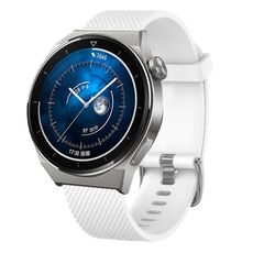 Per Huawei Watch GT3 Pro 43mm 20mm Cinturino in silicone testurizzato con diamanti (bianco)