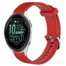Per cinturino per orologio Garmin Forerunner 265S 18 mm in silicone testurizzato con diamanti (rosso)