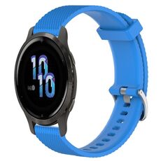 Per Garmin Venu 2S 18mm cinturino in silicone testurizzato con diamanti (blu cielo)