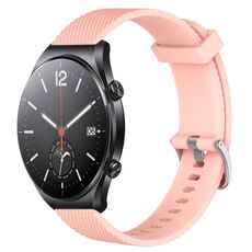 Per Xiaomi Mi Watch S1 Cinturino in silicone testurizzato con diamanti da 22 mm (rosa)