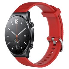 Per Xiaomi Mi Watch S1 Cinturino in silicone testurizzato con diamanti da 22 mm (rosso)