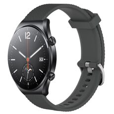 Per Xiaomi Mi Watch S1 Cinturino per orologio in silicone strutturato con diamanti da 22 mm (grigio scuro)
