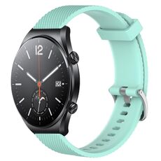 Per Xiaomi Mi Watch S1 Cinturino per orologio in silicone strutturato con diamanti da 22 mm (verde acqua)