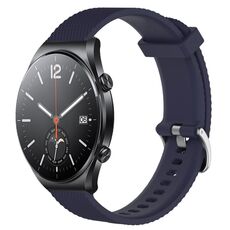 Per Xiaomi Mi Watch S1 Cinturino per orologio in silicone testurizzato con diamanti da 22 mm (blu notte)