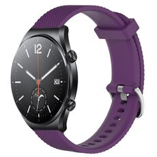 Per Xiaomi Mi Watch S1 Cinturino per orologio in silicone testurizzato con diamanti da 22 mm (viola)