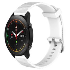 Per Xiaomi Mi Watch S1 Pro Cinturino per orologio in silicone testurizzato con diamanti da 22 mm (bianco)