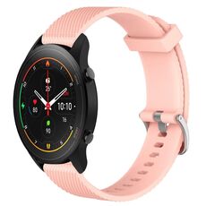 Per Xiaomi Mi Watch S1 Pro Cinturino per orologio in silicone testurizzato con diamanti da 22 mm (rosa)