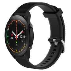 Per Xiaomi Mi Watch S1 Pro Cinturino per orologio in silicone testurizzato con diamanti da 22 mm (nero)