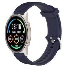 Per Xiaomi Mi Watch Sport Cinturino per orologio in silicone testurizzato con diamanti da 22 mm (blu notte)