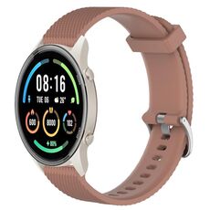 Per Xiaomi Mi Watch Sport Cinturino per orologio in silicone testurizzato con diamanti da 22 mm (marrone)
