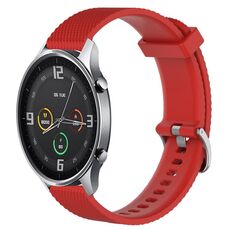 Per Xiaomi Mi Watch Color 22mm Cinturino in silicone testurizzato con diamanti (rosso)