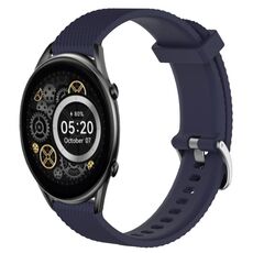 Per Xiaomi Haylou RT2 LS10 Cinturino per orologio in silicone testurizzato con diamanti da 22 mm (blu notte)