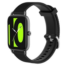 Per Xiaomi Haylou RS4 LS12 Cinturino per orologio in silicone testurizzato con diamanti da 22 mm (nero)