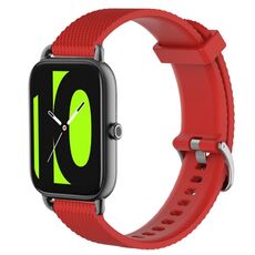 Per Xiaomi Haylou RS4 LS12 Cinturino per orologio in silicone testurizzato con diamanti da 22 mm (rosso)