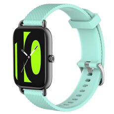 Per Xiaomi Haylou RS4 LS12 Cinturino per orologio in silicone testurizzato con diamanti da 22 mm (verde acqua)