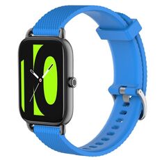 Per Xiaomi Haylou RS4 LS12 Cinturino per orologio in silicone testurizzato con diamanti da 22 mm (blu cielo)