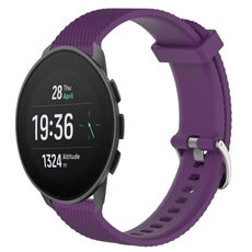 Per Suunto 9 Peak Pro 22mm Cinturino in silicone testurizzato con diamanti (viola)
