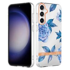 Per Samsung Galaxy S23 FE 5G Custodia per cellulare in TPU serie fiori e piante IMD (orchidea peonia)