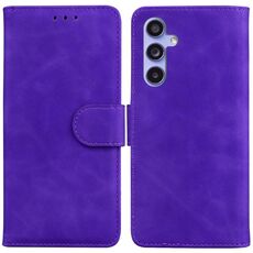 Per Samsung Galaxy S23 FE 5G Skin Feel Custodia per telefono in pelle a conchiglia di colore puro (viola)