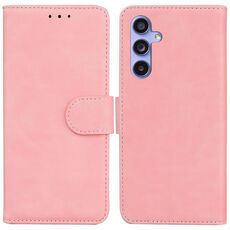 Per Samsung Galaxy S23 FE 5G Skin Feel Custodia per telefono in pelle a conchiglia di colore puro (rosa)